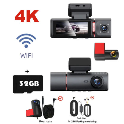 4K Dash Cam y DVR de Video en Streaming con GPS