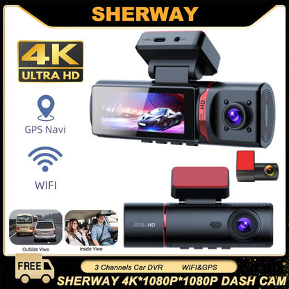 4K Dash Cam y DVR de Video en Streaming con GPS