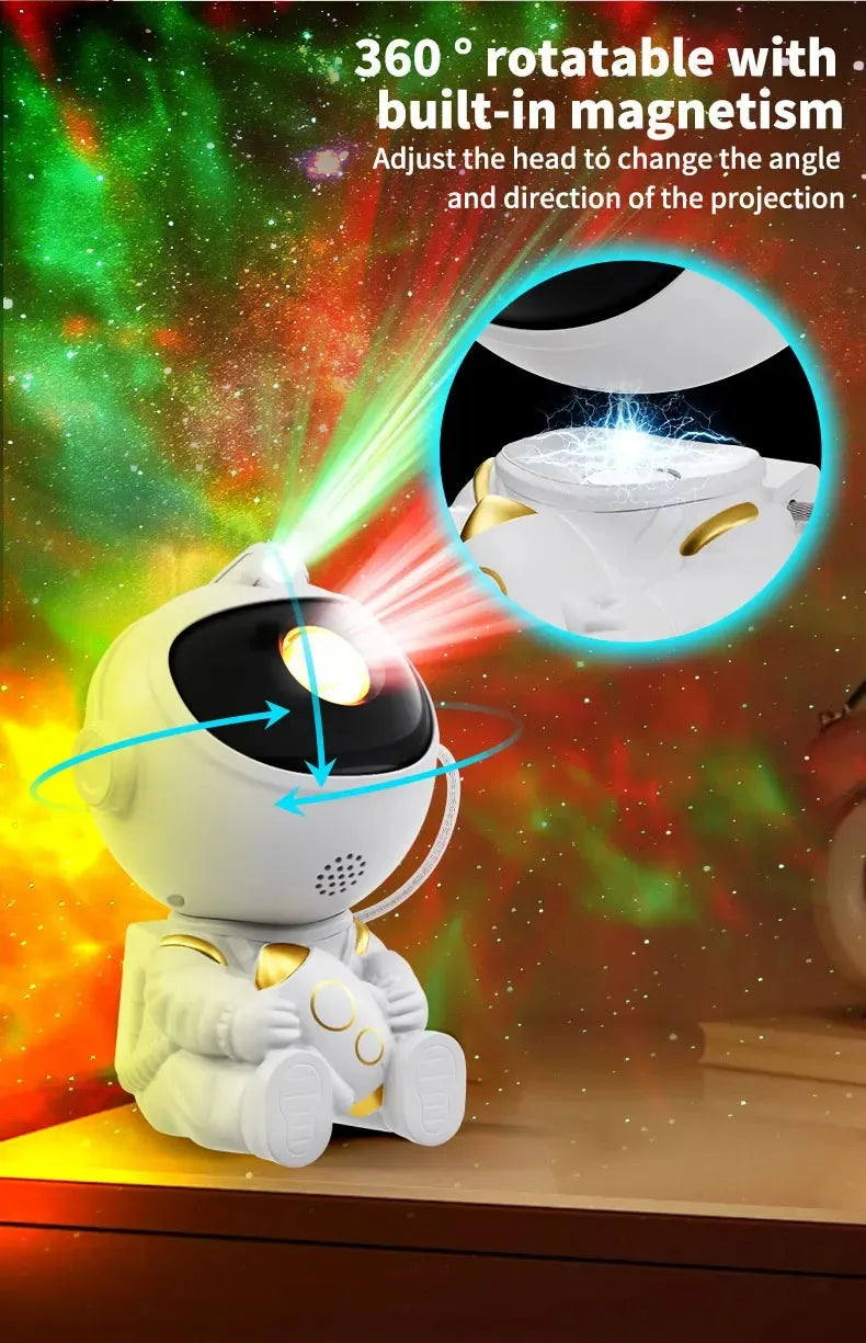 Astronaut Galaxy Projector and Bluetooth Speaker with Relaxing Sleep Music.