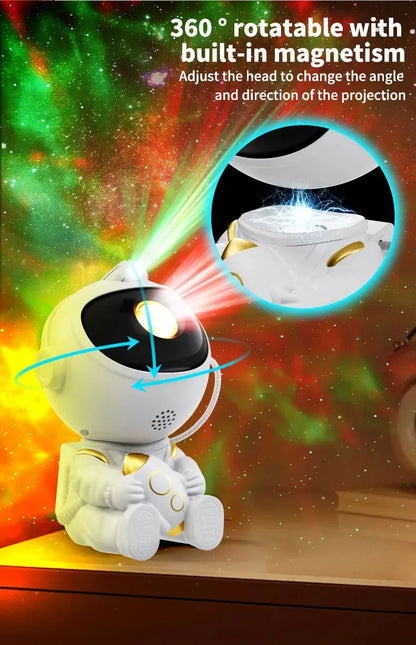 Astronaut Galaxy Projector and Bluetooth Speaker with Relaxing Sleep Music.