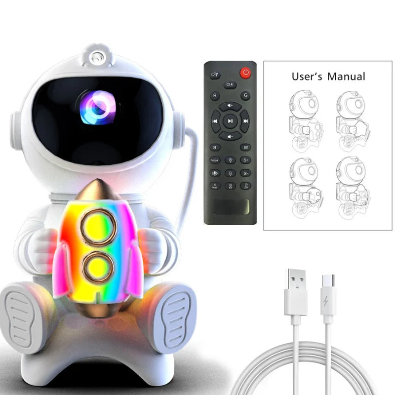 Astronaut Galaxy Projector and Bluetooth Speaker with Relaxing Sleep Music.