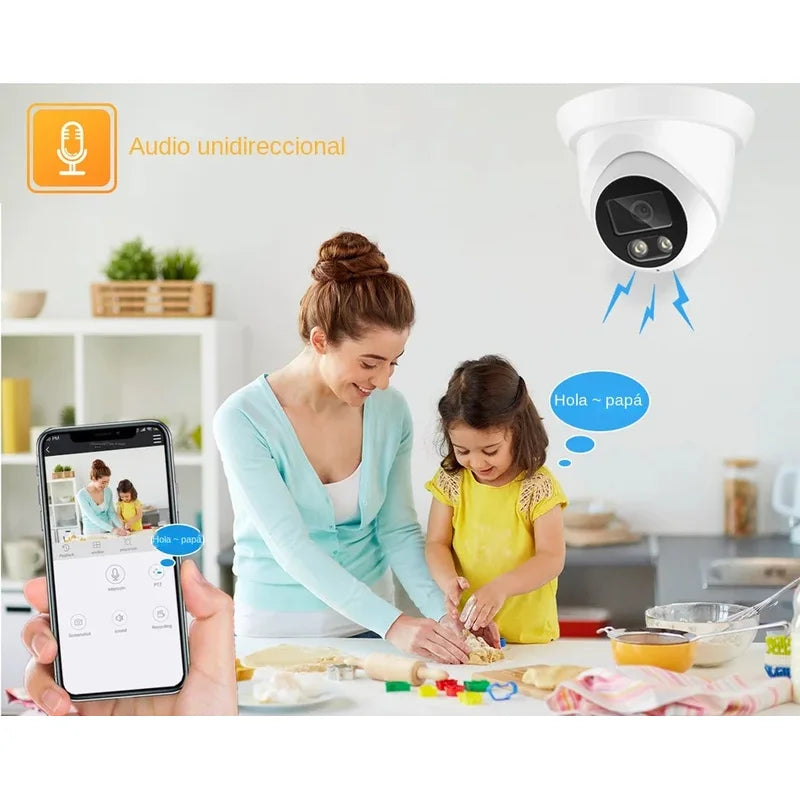 4K Outdoor Security Camera with Audio and Color Night Vision.