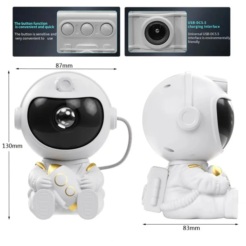 Astronaut Galaxy Projector and Bluetooth Speaker with Relaxing Sleep Music.