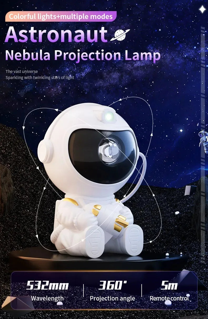 Astronaut Galaxy Projector and Bluetooth Speaker with Relaxing Sleep Music.