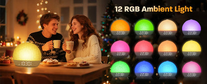 Sunrise Alarm Clock, 30-Minute Timer. Night Lights. Sleep Aid,