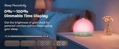 Sunrise Alarm Clock, 30-Minute Timer. Night Lights. Sleep Aid,