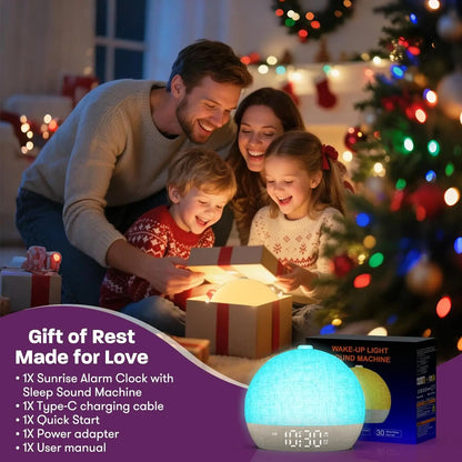 Sunrise Alarm Clock, 30-Minute Timer. Night Lights. Sleep Aid,