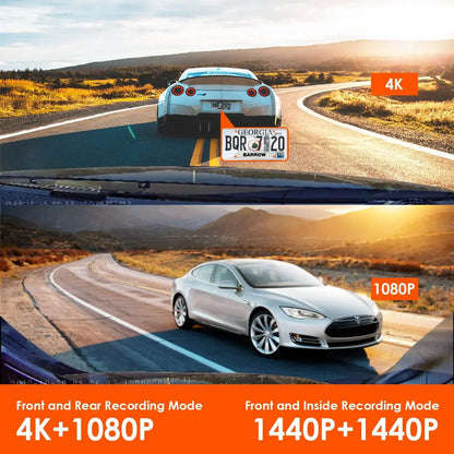 4K Dash Cam y DVR de Video en Streaming con GPS