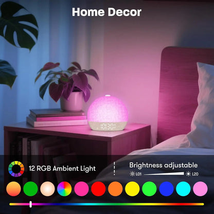 Sunrise Alarm Clock, 30-Minute Timer. Night Lights. Sleep Aid,