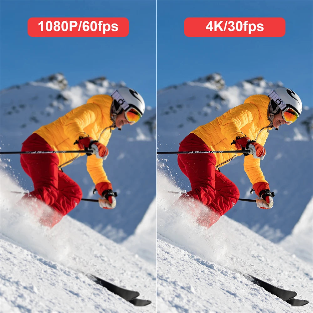 Cámara de deportes 4K. Resistente al agua 30 m. Wifi