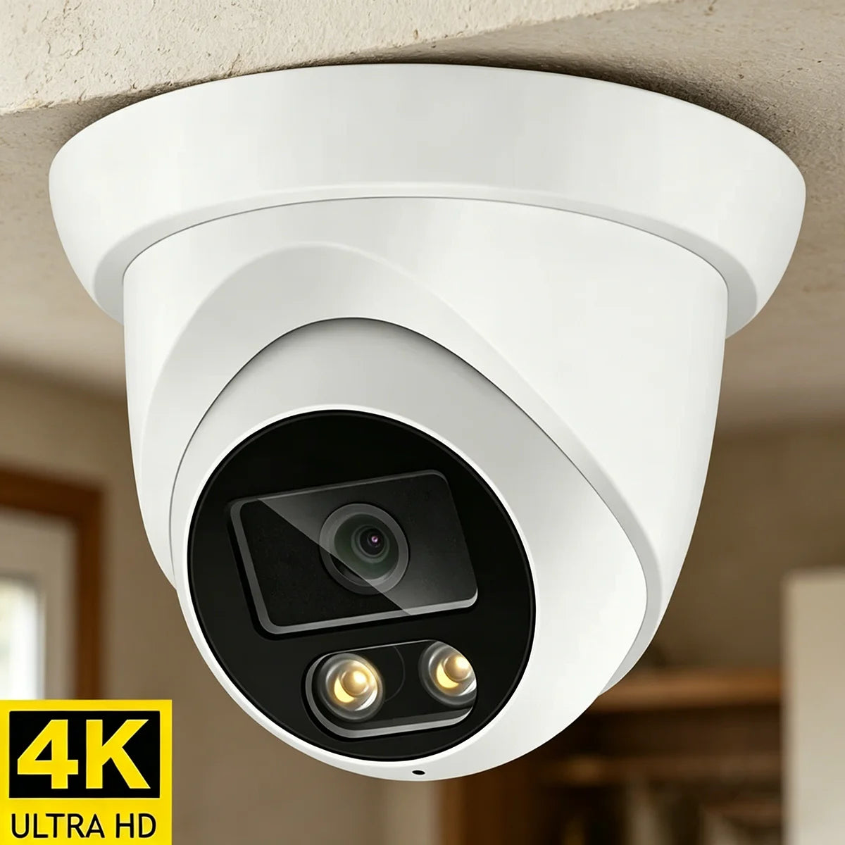4K Outdoor Security Camera with Audio and Color Night Vision.