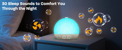 Sunrise Alarm Clock, 30-Minute Timer. Night Lights. Sleep Aid,