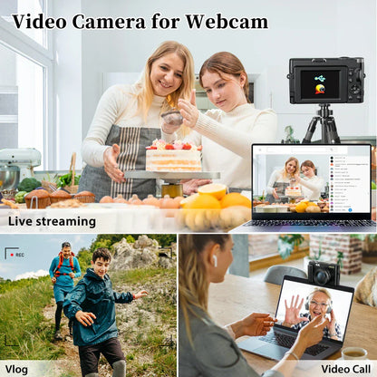 4K 48MP Digital Camera for Blogging, Photography, and Video Editing
