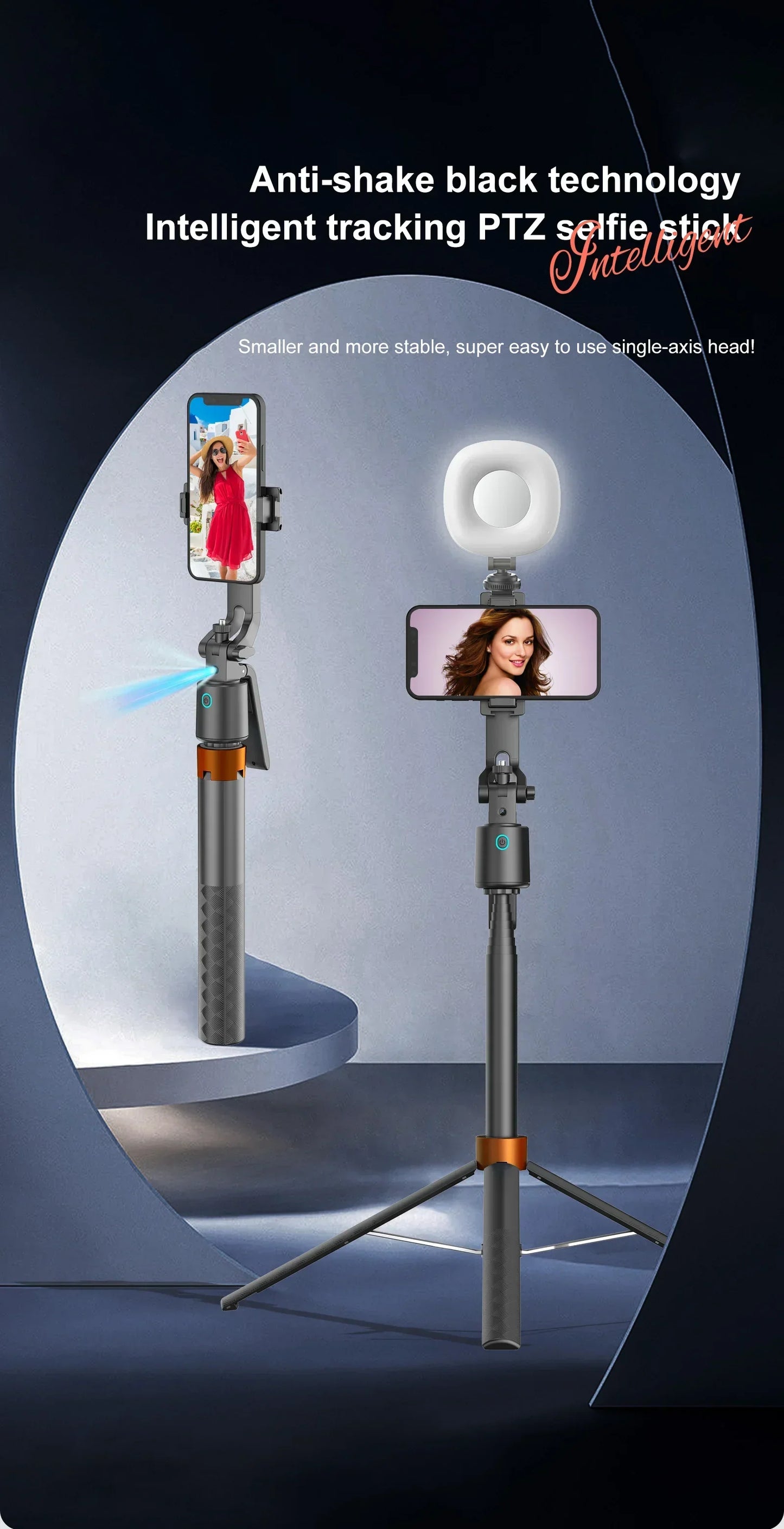 180cm Selfie Stick Tripod with Face Tracking