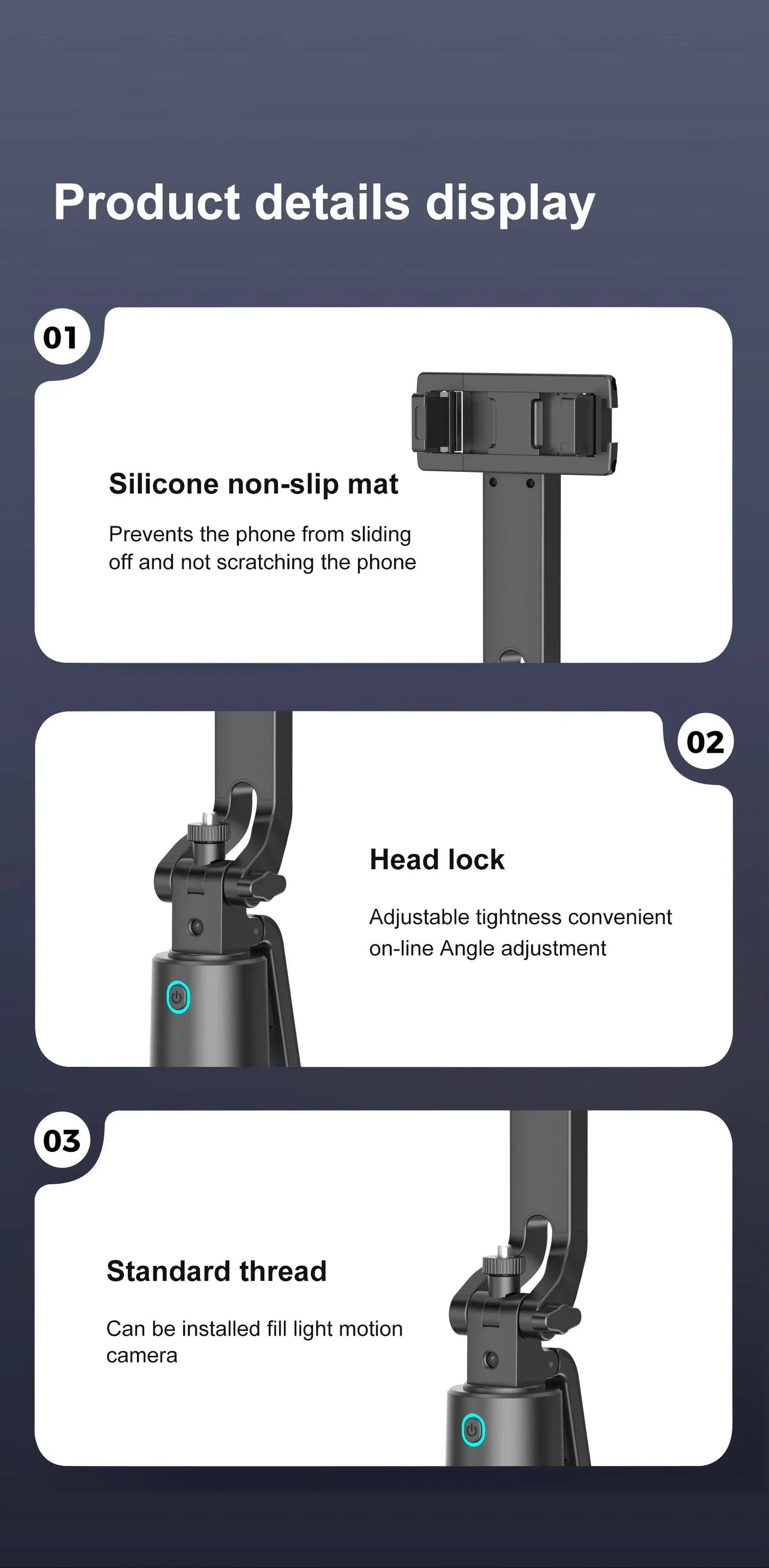180cm Selfie Stick Tripod with Face Tracking