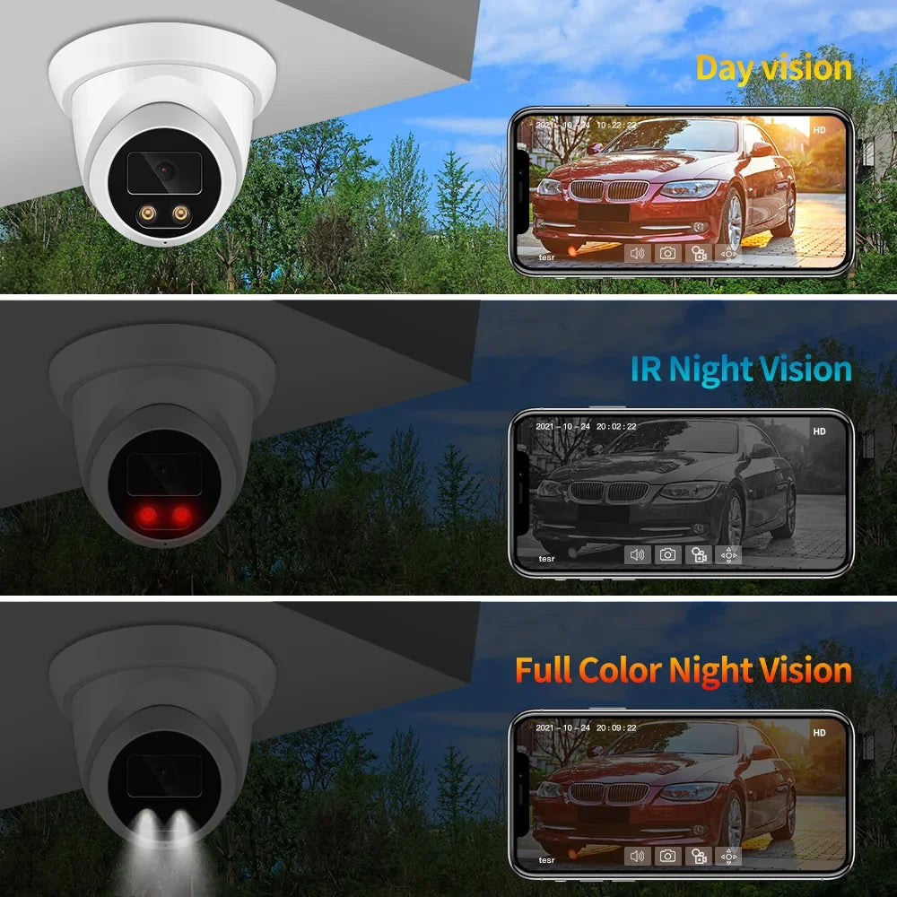 4K Outdoor Security Camera with Audio and Color Night Vision