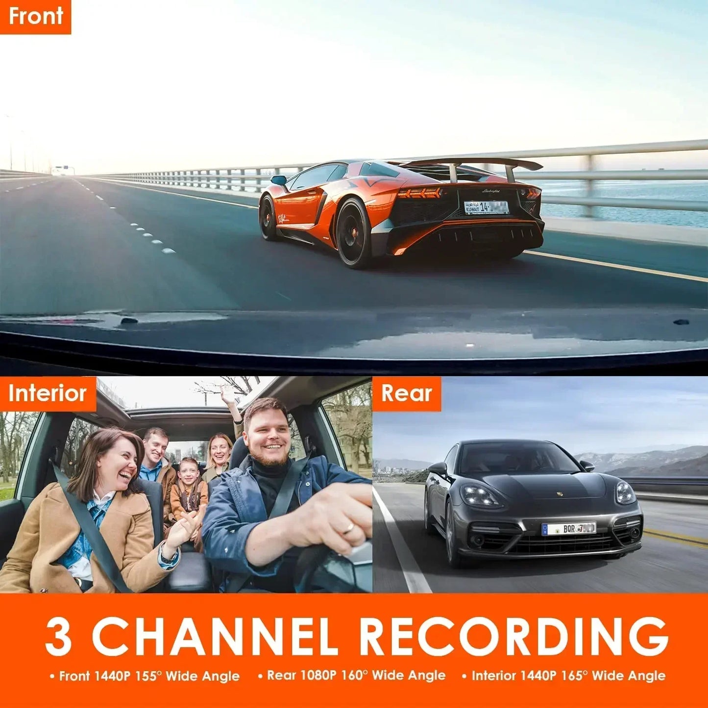 4K Dash Cam Streaming DVR Rearview Mirror Video Recorder with GPS