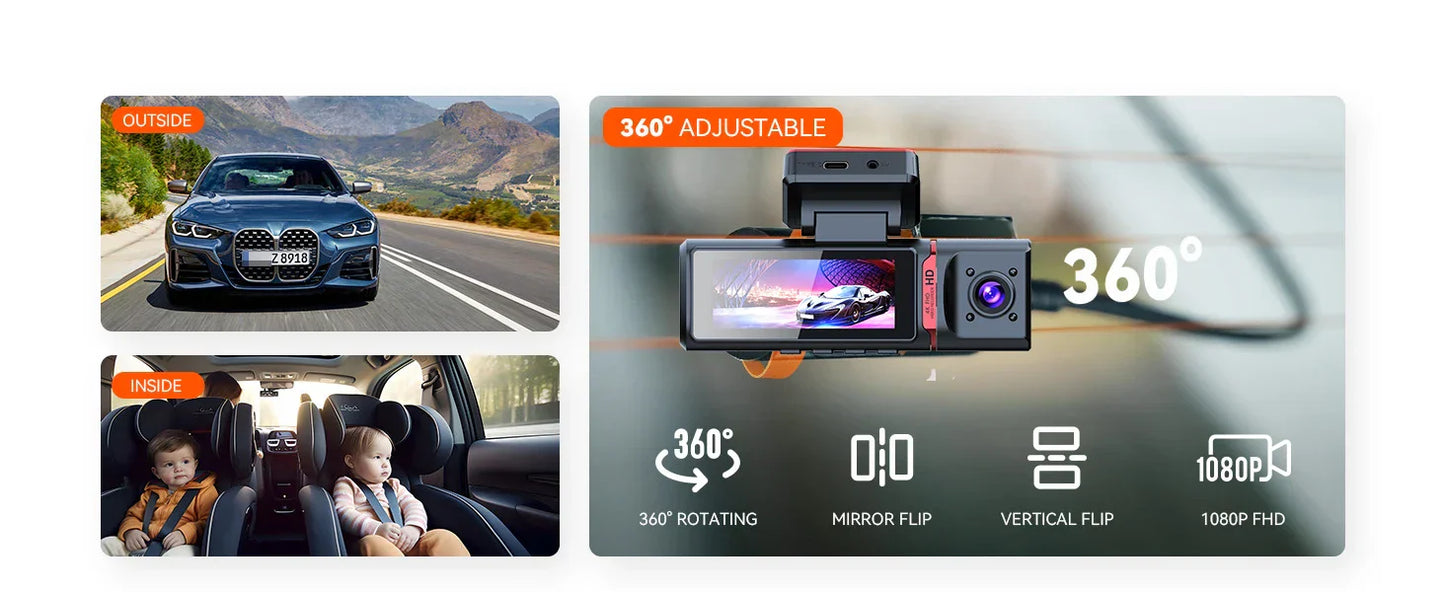 4K Dash Cam Streaming DVR Rearview Mirror Video Recorder with GPS
